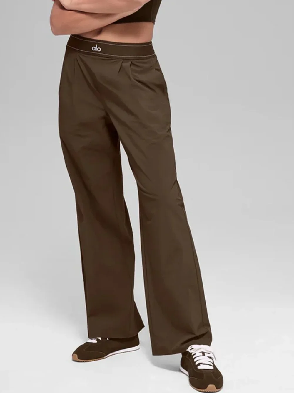 🍂 NWT ALO Yoga Suit Up Trouser Espresso 🤎 Fall Street Style Pants (Regular)